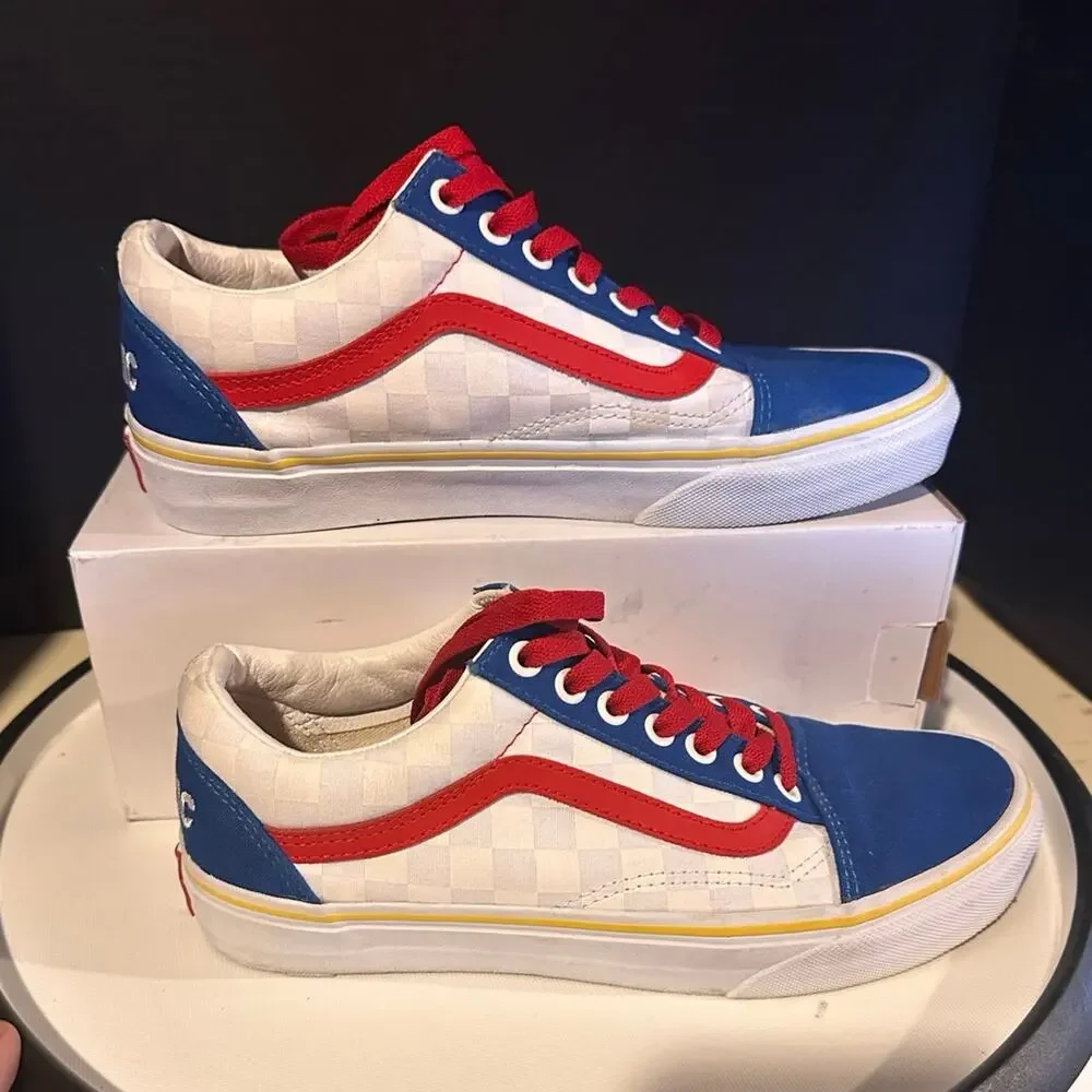 NWOT Vans Old Skool Sonic Sneakers Red, White & Blue Mens 7
